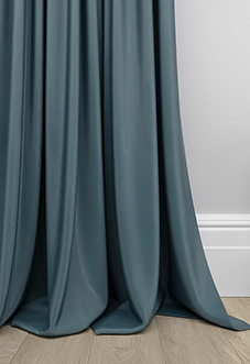 Akoya Faux Silk, Lustre Ink Blue - Made to Measure Curtain